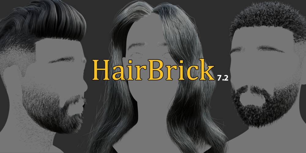 Hair Brick Pro 7.0 for Blender Free Download Hair Brick Pro